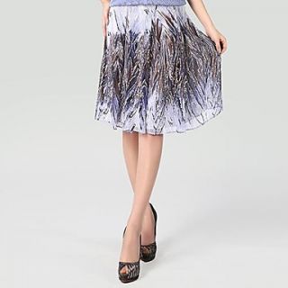 Cerel Ethnic Print Elegant Midi Skirt