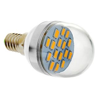 E14 8W 16x5630SMD 650LM 2500 3500K Warm White Light LED Globe Bulb (210 240V)