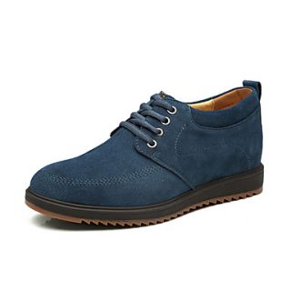 Mens Leather Oxfords Height Increasing Shoes With Lace up