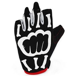 Outdoor Mens Ghost Anti skidding Breathable Half Finger Cycling Gloves