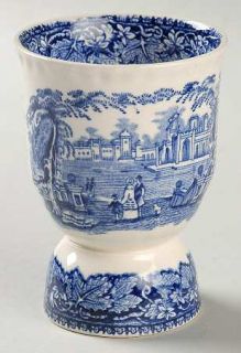 Masons Vista Blue Double Egg Cup, Fine China Dinnerware   Blue Leaves,Landscape