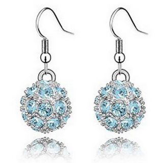 Womens Diamond Ball Earrings