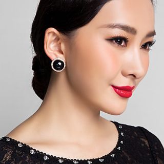 Elegant Alloy With Rhinestone Agate Womens Earrings