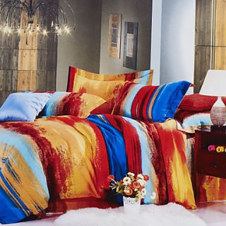 Duvet Cover,3 Piece Modern Style High Quality Strips Pattern