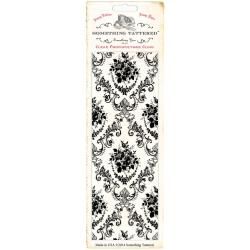 Something Tattered Wallpaper Background Clear Stamp 3 X8   Parlor Rose Damask