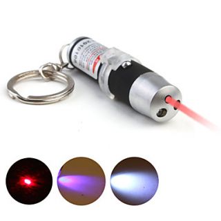3 in 1 UV Detector Laser Keychain LED Keychain   Black