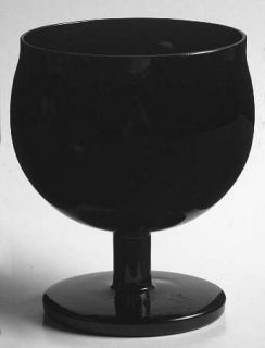Block Crystal Capers Black Water Goblet   All Black,Plain Bowl