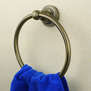 Antique Elegance Circle Brass Towel Ring