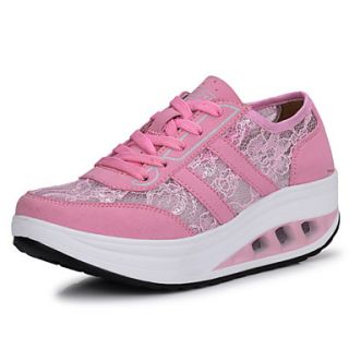 Womens Breathable Lace Stripe Soft Bottom Sneakers Dance Shoes More Colors