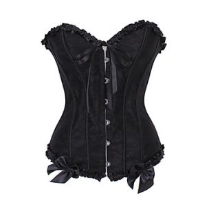 SEXYBABY Womens Sexy Pure Color Slim Fit Corset (Black)
