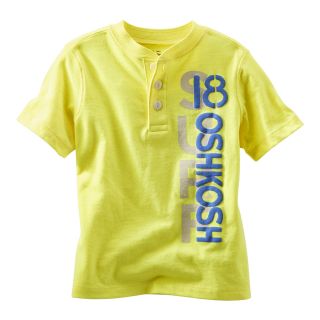 OshKosh Bgosh Yellow Graphic Henley Short Sleeve Tee   Boys 2t 4t, Boys