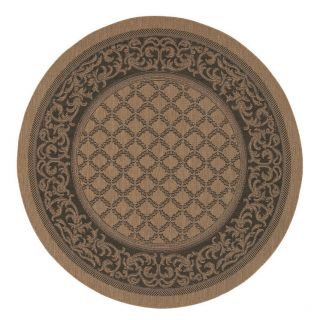 Recife Garden Lattice Cocoa/ Black Rug (76 X Round) (CocoaSecondary colors BlackTip We recommend the use of a non skid pad to keep the rug in place on smooth surfaces.All rug sizes are approximate. Due to the difference of monitor colors, some rug color