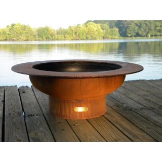 Fire Pit Art Saturn Outdoor Fire Pit with Optional Lid Multicolor   FRT020