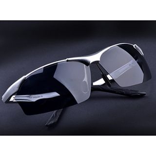 Aulong Mens Polarized Light Metal Silver 99 Sunglasses