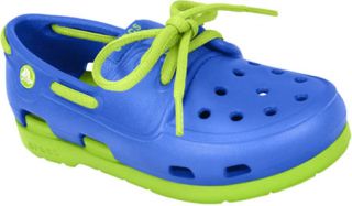 Infants/Toddlers Crocs Beach Line Boat Shoe Lace Up   Sea Blue/Volt Green Casual