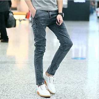 GBS Mens Korean Slim Fit Casual Skinny Pants(Black)