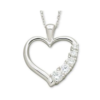Bridge Jewelry Pure Silver Plated Heart Necklace