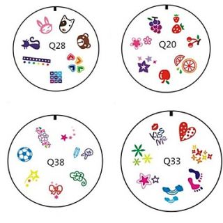 (4 Pcs) DIfferent Style Fruit Animal Flower 3D Silicone Toe Art Nail Stamp Plate Promotion
