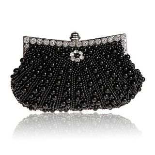 ONDY NewFashion Popular Bridal Beads Party Evening Bag (Black)