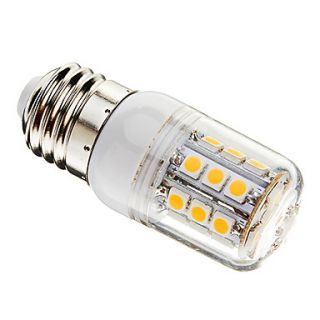Dimmable E27 3W 27xSMD 5050 350LM 3000 3500K Warm White Light LED Corn Bulb(AC 220 240V)