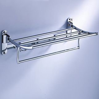 Multifunction Folding Towel Shelf with Hooks