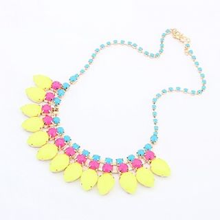 Shadela Candy Color Drop Shape Yellow Fashion Necklace CX132 2