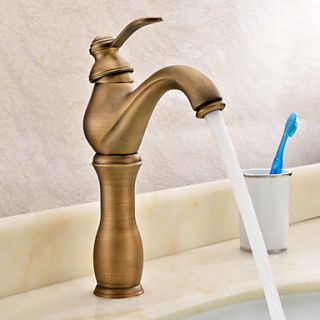 Antique Brass Single Handle Centerset Bathroom Sink Faucet(1039 MA1118)