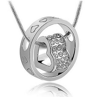 HoneyBaby Heart Inclusion Silver Necklace