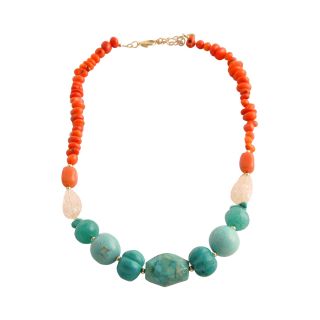 Art Smith by BARSE Mixed Gemstone & Bamboo Necklace, Womens