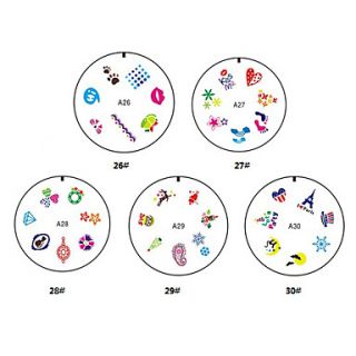 Nail Art Stamp Stamping Image Template Silicone Plate NO.25 30 (Assorted Color)