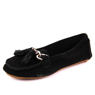 Womens Fashion Solid Color Cozy Flat Shoes(Black)