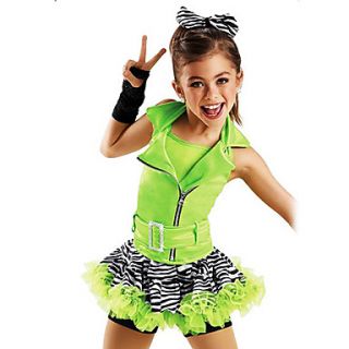 Dancewear Kids Backless Zebra Print Satin Spandex Jazz/Modern Dance Dress