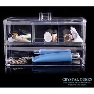 Fashion European Transparent Female Makeups Storage Boxes Crystal Jewelry Organizer Gifts/Present