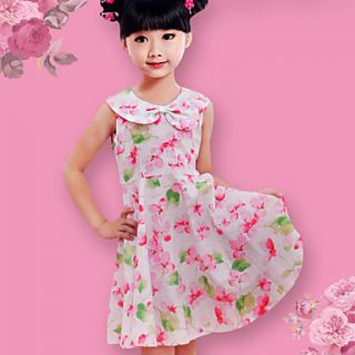 WXH ChildrenS Lovely Flower Tendril Green Dress(Screen Color)