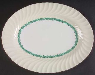 Minton Lady Rodney (Cream Rim) 12 Oval Serving Platter, Fine China Dinnerware  