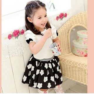 Girls Fashion T ShirtsSkirts Sets Lovely Summer Two Pieces Sets Clothing Set