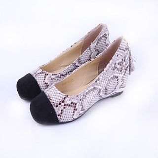 Womens Korean Trend Splice Leopard Flat Shoes(Screen Color)