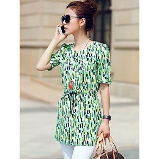 CoolCube Womens Fitted Floral Print Chiffon T Shirt