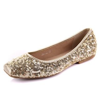 Womens Trend Sequins Flat Shoes(Gold)