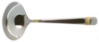 Waterford Wicklow Gold (Stainless, Gold Accent) Gravy Ladle, Solid Piece   Stain