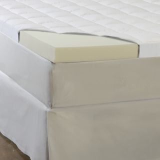 Memory Foam and Fiber 5.5 Mattress Topper, Tan