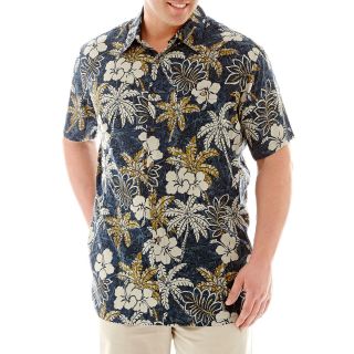 THE FOUNDRY SUPPLY CO. Short Sleeve Rayon Shirt Big and Tall, Blue, Mens