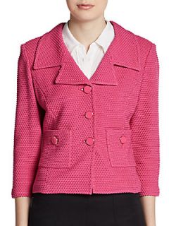 Punto Riso Knit Jacket   Hot Pink