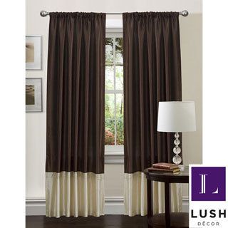 Lush Decor Brown 84 inch Flourish Curtain Panel