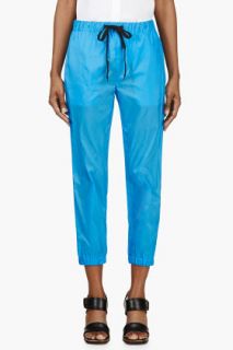 Marni Edition Blue Nylon Cropped Lounge Pants