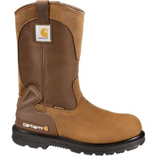 Carhartt Waterproof Steel Toe Wellington Boot   Brown, Size 9 1/2, Model CMP1200