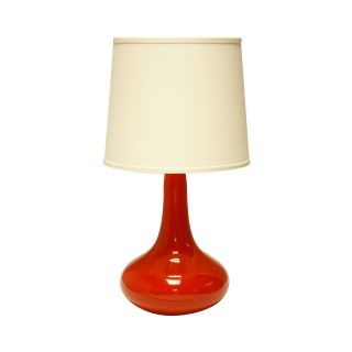 HAEGER Ceramic Genie Solid Color Table Lamp, Red