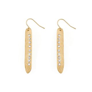 10021  Kara Ross Crystal Bar Earrings, Womens