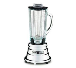 Waring 2 Speed Bar Blender w/ 40 oz Capacity & Glass Container, Chrome Zinc Base