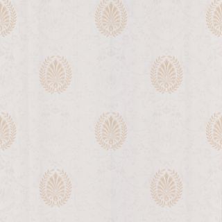 Brewster Beige Leaf Medallion Wallpaper (BeigeDimensions 20.5 inches long x 33 feet wideTheme TraditionalMaterials Solid sheet vinylCare Instructions ScrubbableHanging Instructions PrepastedRepeat 10.44 inchesMatch Straight )